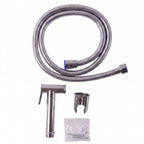 Health faucet with double lock hose in bathroom