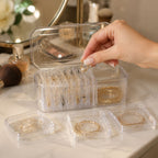 Clear organizer rings earrings