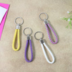 Multiple braided loop keychains showcasing their durable construction