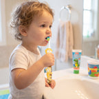 Kids toothbrush with toy to make brushing fun, pack of 2