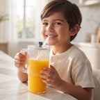 Kids Tumbler 900ml with Handle Lid and Straw Ribbed Water Sipper Cup (1 Pc) view 8