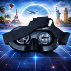 Side angle view of VR Box headset with enclosed light-blocking design