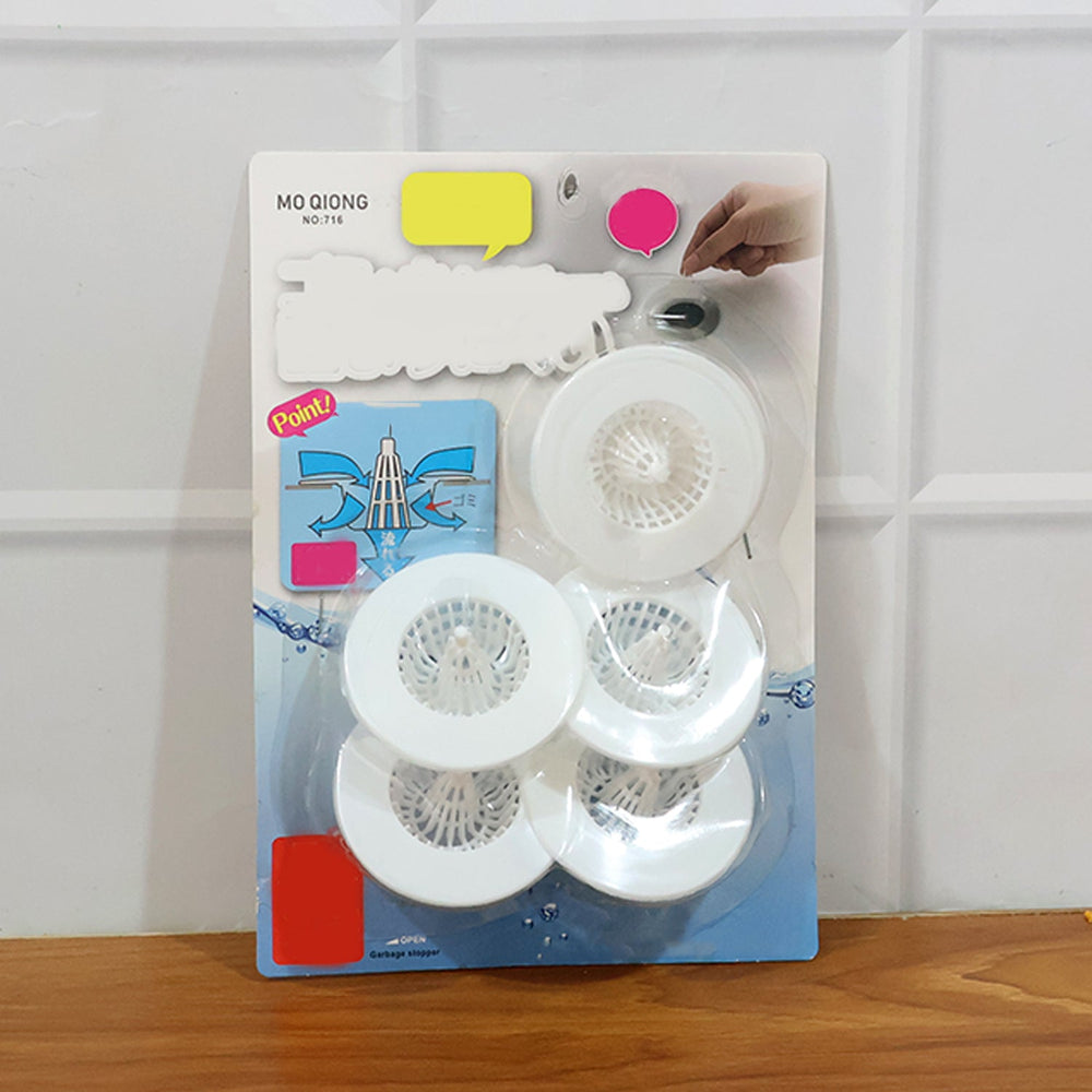 5-piece sink drain strainer set in retail packaging