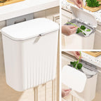 Kitchen dustbin showing its wall and cabinet hanging mechanism