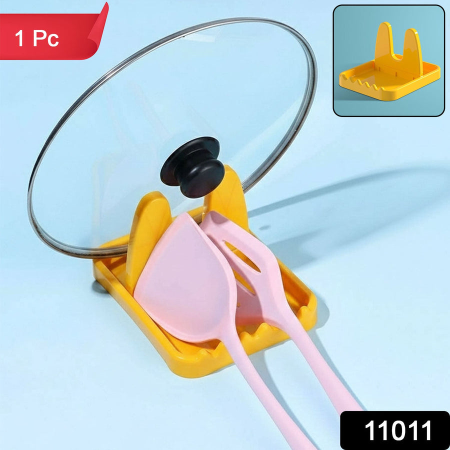Kitchen Lid & Spoon Holder Stand – Compact & Heat-Resistant