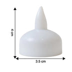 Round LED flameless tealight candles set placed to enhance home decor ambiance