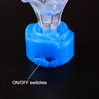 Decorative flower glow night lamp with fiber optic strands lit up