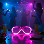 LED illuminated party glasses accessory glowing brightly