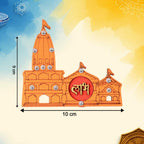 Decorative Shubh Labh wall sticker featuring temple design ideal for pooja rooms and doors.