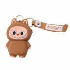 Soft silicone keychain pouch for organizing small items