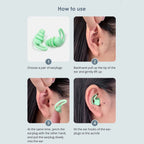 Earplugs designed for a comfortable fit made from soft silicone material.