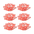 Smokeless LED lotus shaped decorative candles providing warm light atmosphere
