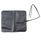 Foldable makeup brush case with wrap design ideal for travel and easy packing