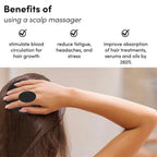 Durable plastic scalp shampoo brush with silicone bristles for effective cleansing