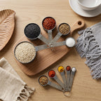 Measuring cups being used in a kitchen environment