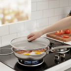 Durable stainless steel food net cover for versatile kitchen use.