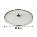 Lightweight fine mesh stainless steel food net cover for kitchen and tabletop.