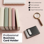 Business Card Holder – Premium Leather Finish with Steel Case