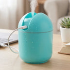 Small water mist humidifier suitable for on-the-go use