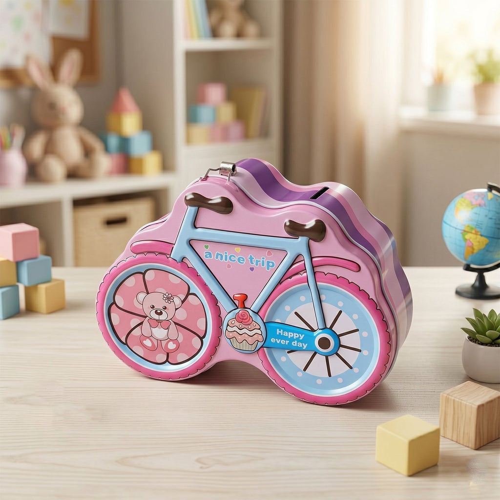 Safe and durable kiddie piggy bank in vibrant colours