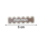 Size illustration of wavy hair clips showing their dimensions