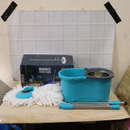 360° Rotating Turbo Spin Mop – Effortless Floor Cleaning with Long Handle