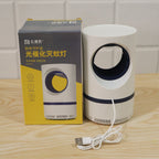 Quiet suction mosquito trap in a modern white design for effective pest control.