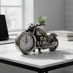 Decorative motorcycle motorbike alarm clock as home decor item