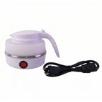 Space saving travel kettle that collapses flat for packing