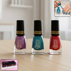 Metallic Mini Nail Polish bottle with glitter finish in vibrant colors