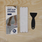 Application of anti-slip strips on bathroom floor for safety