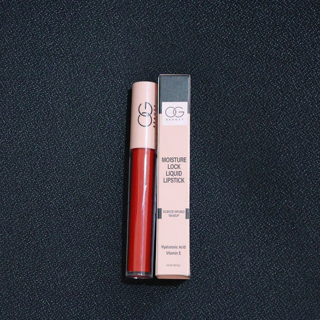 Red Rush Liquid Lipstick tube and applicator wand side view