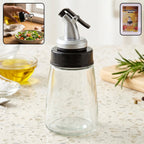 Glass oil dispenser bottle no drip
