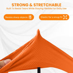 Waterproof orange gloves designed for dishwashing and cleaning