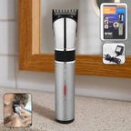 Rechargeable hair trimmer for men with adjustable comb for precise styling
