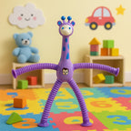 Kids novelty animal spring toy shaped like a giraffe
