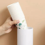 Disposable cup storage organiser for hygienic access