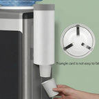 Easy refill wall mounted paper cup holder for busy environments