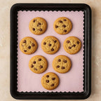 Close-up of non-stick decorative baking paper sheet for oven and food use.