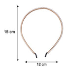 Close-up of elegant pearl decoration on a trendy hairband