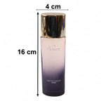 Side view of Flower Eau De Parfum bottle with floral accents