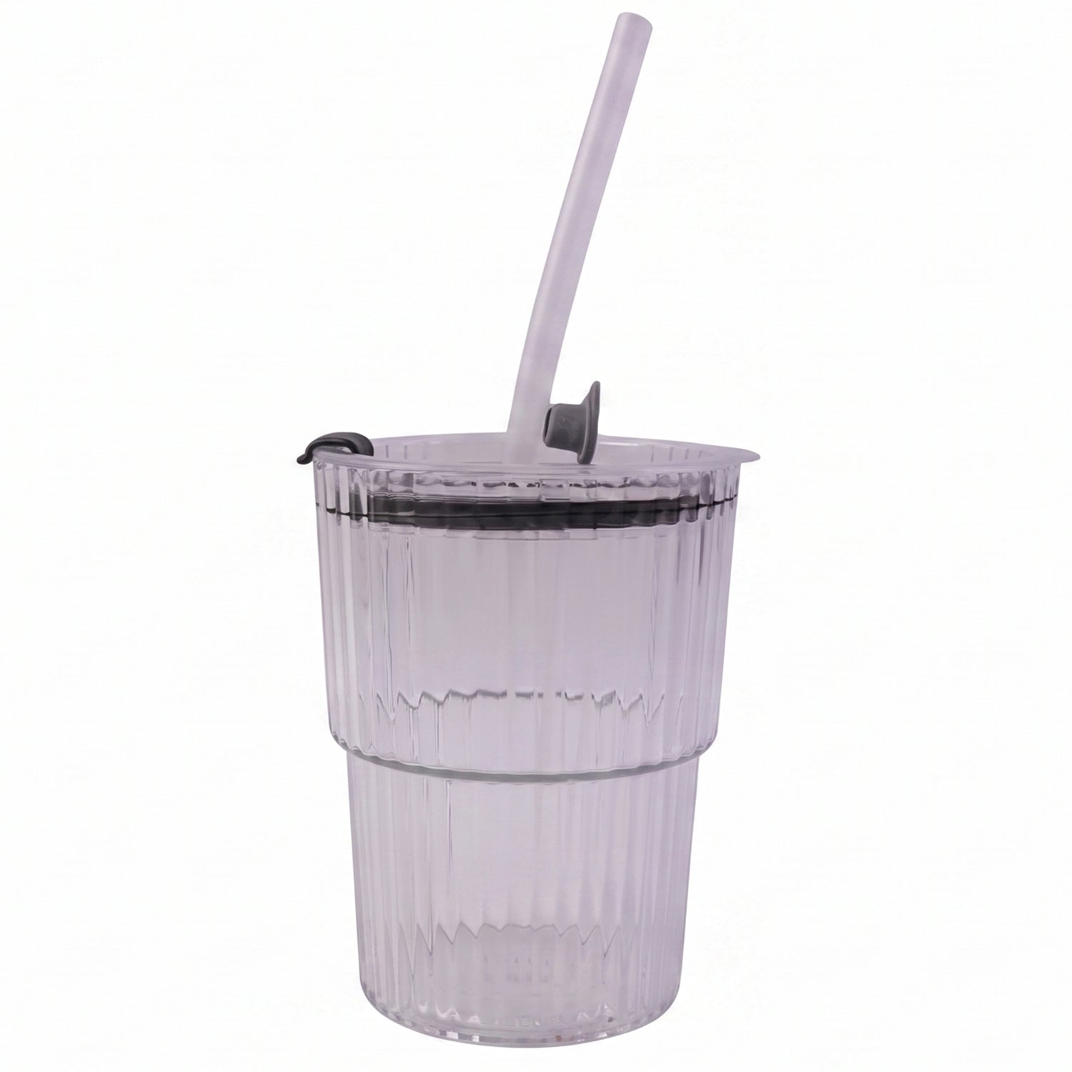 Plastic Tumbler with Lid – 450ml Reusable, Clear & Leak-Proof