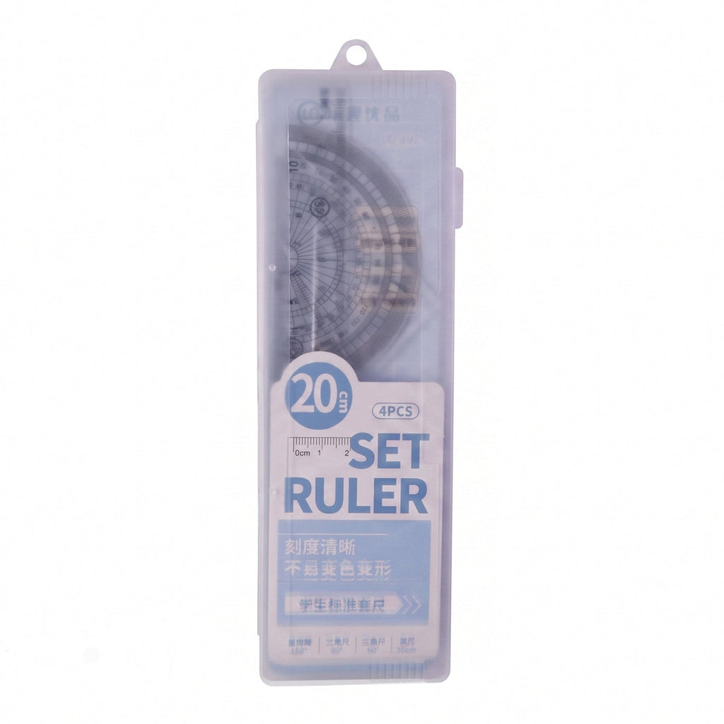 Ruler set in white background, showing size and transparency