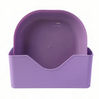 Stackable plastic snack plates with storage stand for easy serving