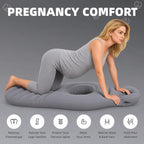 Pregnancy pillow belly hole view