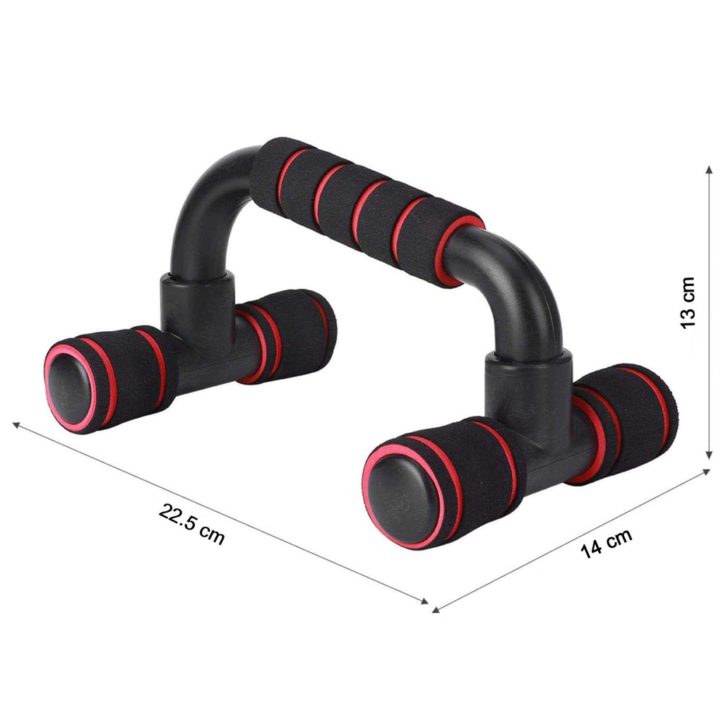 Konex Push-Up Bars with non-slip workout grips, illustrating compact size and stability.