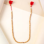 Sandalwood Mala with Rudraksha Beads, Chandan Japa Mala for Puja and Wear (1 Pc)