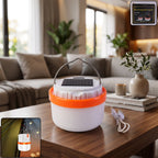 Solar rechargeable LED emergency light and portable camping lantern (1 pc)