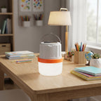 Rechargeable emergency lamp with solar panel for outdoor and home use