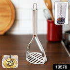 Multipurpose stainless steel potato masher suitable for vegetables
